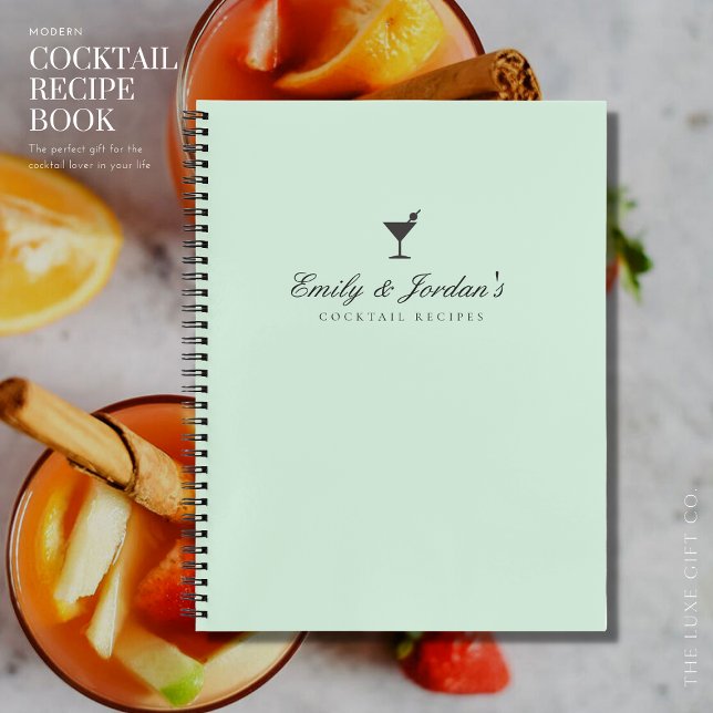 Cuaderno Elegante receta de cócteles en blanco de las parej (Subido por el creador)