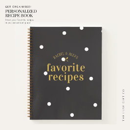 Cuaderno Elegante receta de Parejas Negras Spot para recién