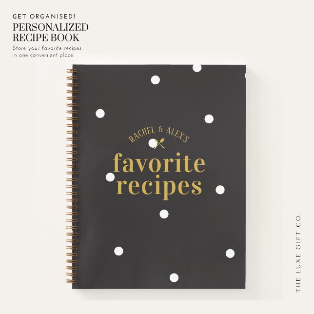 Cuaderno Elegante receta de Parejas Negras Spot para recién (Subido por el creador)