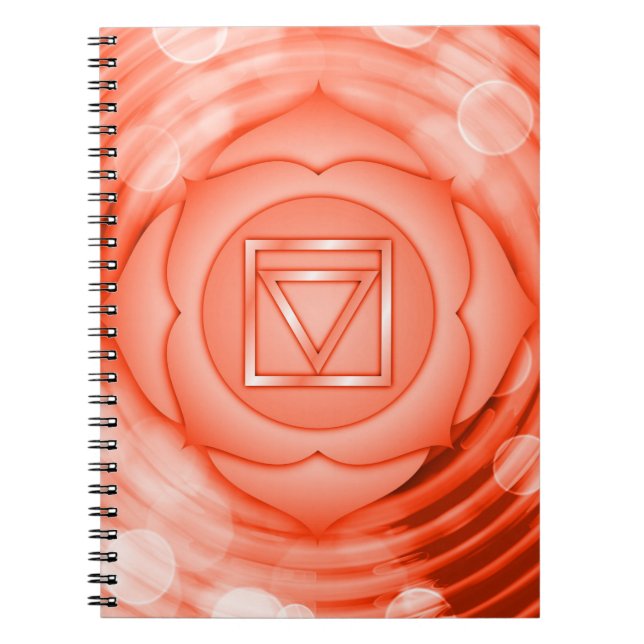 Cuaderno Elegante Red Root Chakra Chi Espiritual Zen (Frente)