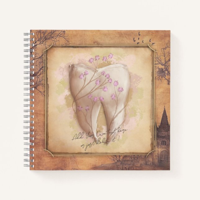 Cuaderno Elegante regalo odontológico antiguo de moda (Anverso)