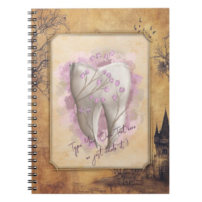 Cuaderno Elegante regalo odontológico antiguo de moda (Frente)