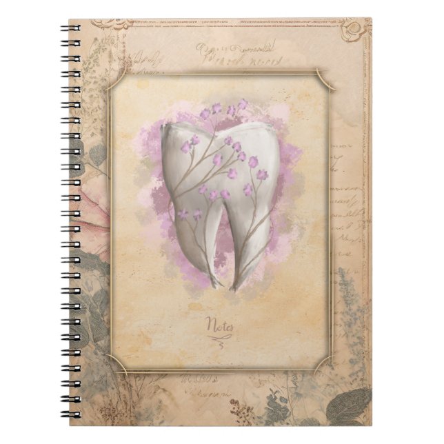 Cuaderno Elegante regalo odontológico antiguo de moda (Frente)