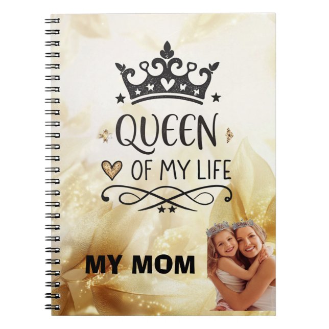 Cuaderno Elegante Reina de mi Vida - mi mamá (Frente)