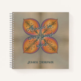 Cuaderno Elegante resumen de floral abunda en buen trabajo