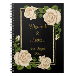Cuaderno Elegante rincón de Moda Rosas de marfil Boda de Bo