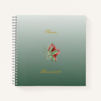Cuaderno elegante rojo y verde 