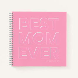 Cuaderno Elegante Rosa Mejor Mamá del Mundo