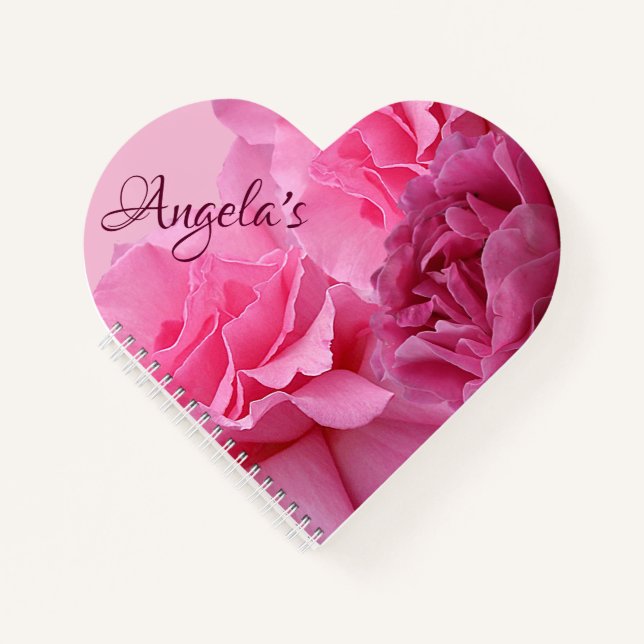 Cuaderno Elegante rosa rosa rosa moderno arte floral boho d (Anverso)