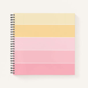 Cuaderno Elegante Rosa Vainilla Amarillo Blanco Rayado de M