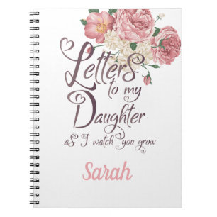 Cuaderno Elegante rosas florales Letras diseño de moda
