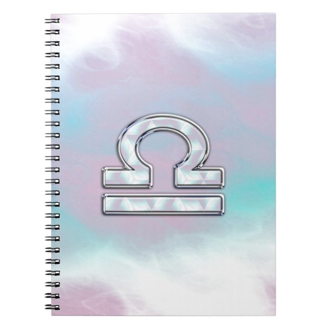Cuaderno Elegante Rótulo Libra Zodiac Madre del Estilo de l (Frente)