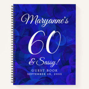 Cuaderno Elegante Royal Blue 60 y elegante fiesta de cumple