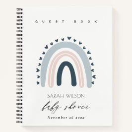 CUADERNO ELEGANTE RUBOR RAINBOW HEART BABY SHOWER