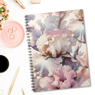 Cuaderno Elegante Rubor Rosa Girly Floral Personalizado