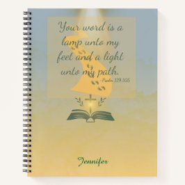 Cuaderno Elegante salmo acuático 119:105