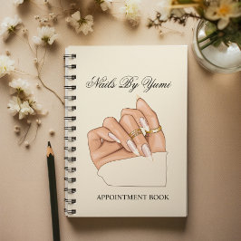 Cuaderno Elegante Salón De Belleza Manicurista Nombramiento