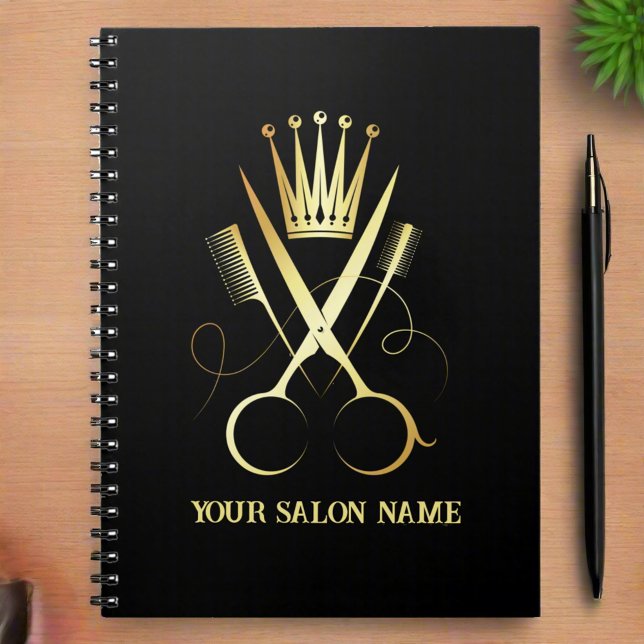 Cuaderno Elegante salón de citas de cuero y negro (Subido por el creador)