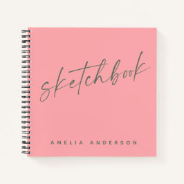 Cuaderno Elegante Script Sketchbook Nombre personalizado ro
