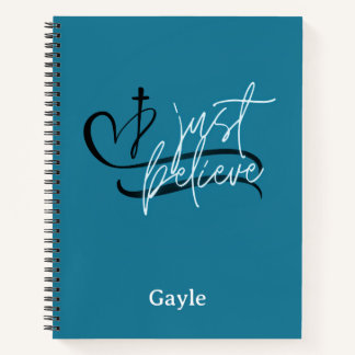 Cuaderno Elegante sólo creer en bloc de notas en espiral