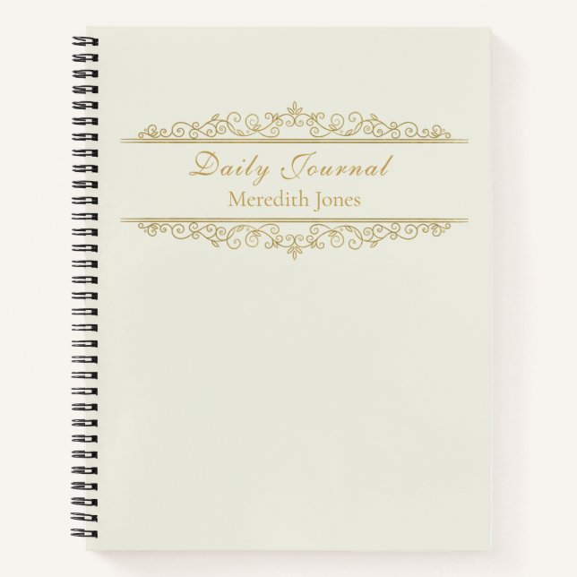 Cuaderno Elegante Swirls Frame Diario/ (Anverso)