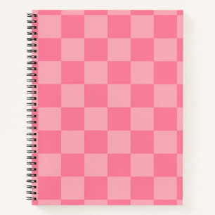 Cuaderno Elegante tablero de ajedrez rosa