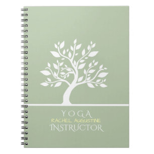 Cuaderno Elegante Terapia de Masaje en Estudio YOGA de Árbo