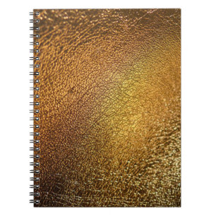 Cuaderno Elegante textura dorada de cuero brillante