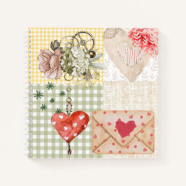 Cuaderno Elegante textura vintage de rayuela de ilustracion