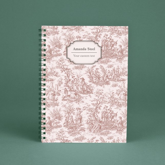 Cuaderno Elegante toile marrón claro de jouy (Subido por el creador)