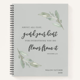 Cuaderno Elegante vegetación botánica bíblica cristiana ver