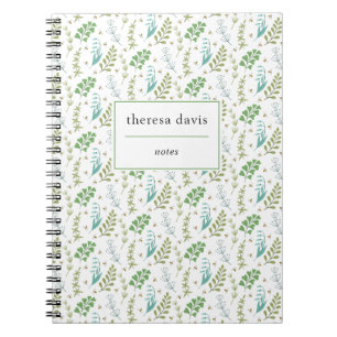 Cuaderno Elegante vegetación botánica Foliage Honey Bee