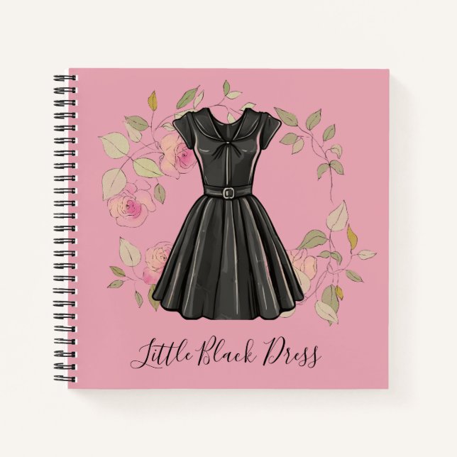 Cuaderno Elegante vestido negro - LBD Fashion Journal (Anverso)