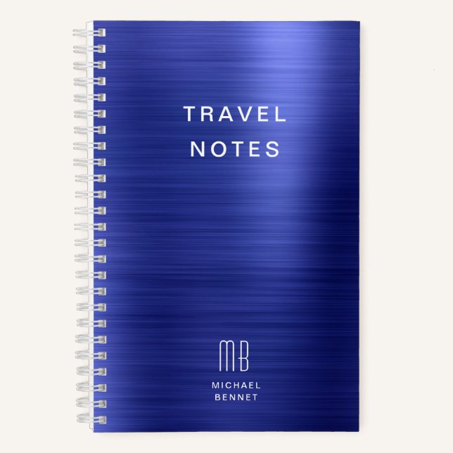 Cuaderno Elegante viaje azul de la Marina Monográfica (Anverso)