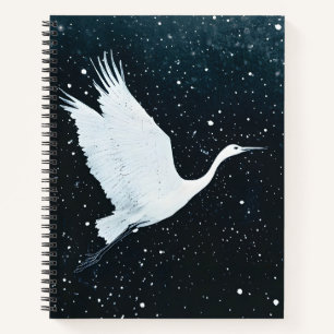 Cuaderno Elegante vuelo Minimalista de Zen Crane