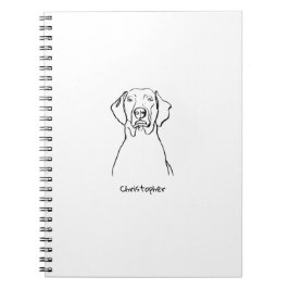 Cuaderno Elegante Weimaraner: Tu texto, tu estilo