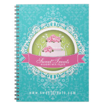 Cuaderno elegante y caprichoso de la torta