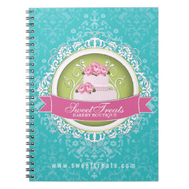 Cuaderno elegante y caprichoso de la torta