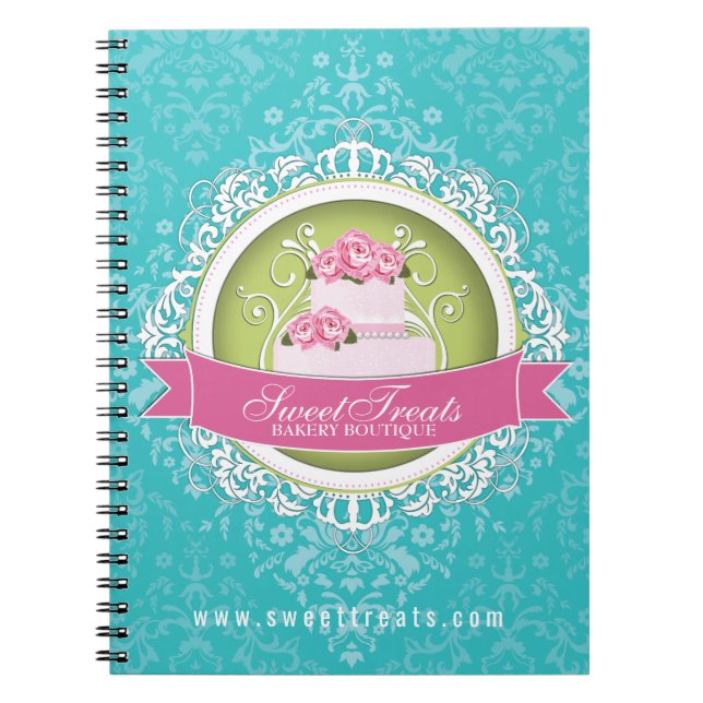 Cuaderno elegante y caprichoso de la torta (Frente)