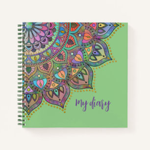 Cuaderno Elegante y colorido Mandala estilo India 1