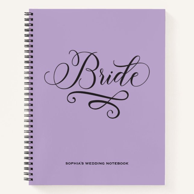 Cuaderno Elegante y elegante caligrafía púrpura elegante No (Anverso)