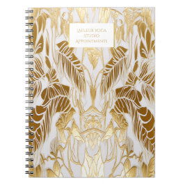 Cuaderno Elegante y elegante logotipo comercial de Aura dor