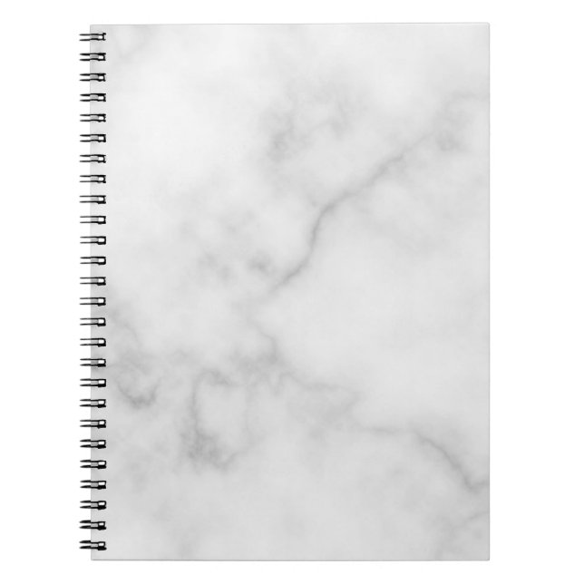 Cuaderno Elegante y elegante patrón de mármol blanco (Frente)