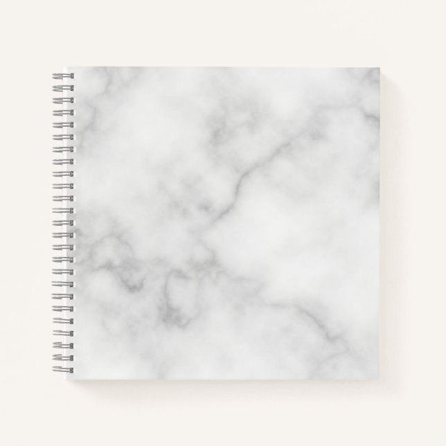 Cuaderno Elegante y elegante patrón de mármol blanco (Anverso)
