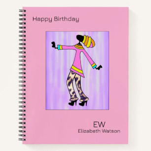 Cuaderno Elegante y maravilloso Chica elegante Feliz cumple