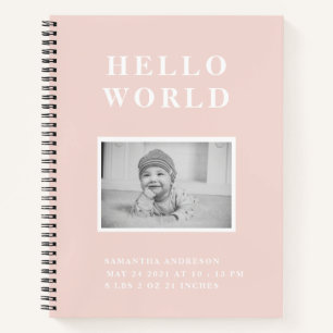 Cuaderno Elegante y moderno Pastel Pink Baby