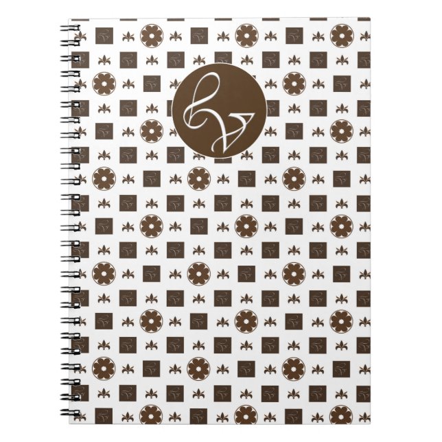 Cuaderno Elegante y moderno patrón a cuadros (Frente)