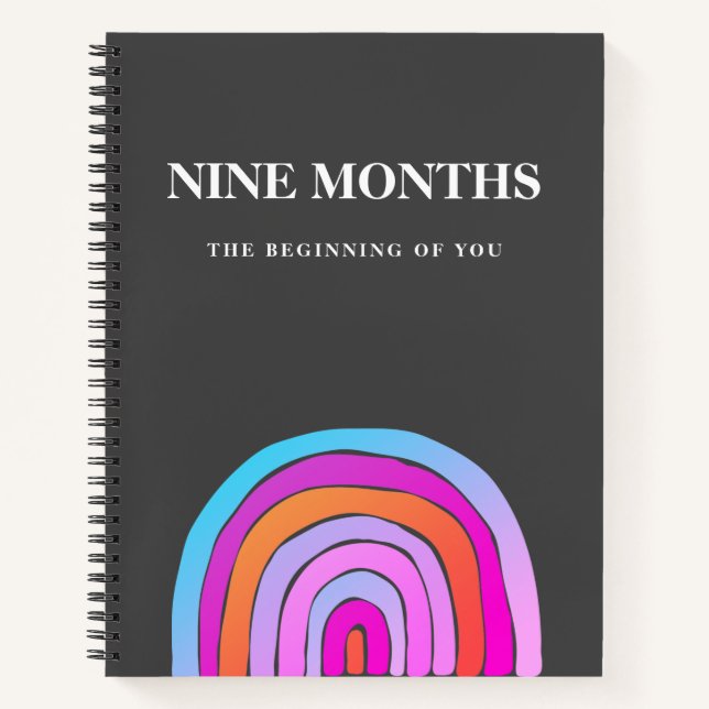 Cuaderno Elegante y moderno regalo de belleza arcoiris dura (Anverso)