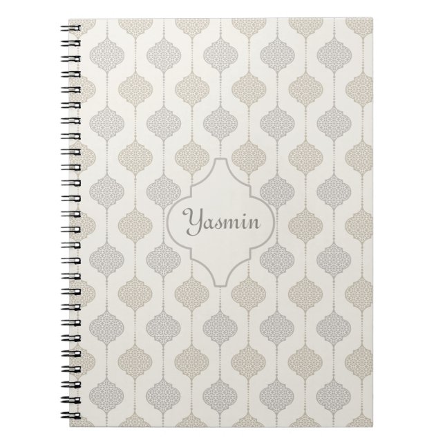 Cuaderno Elegante y personalizado árabe neutral (Frente)