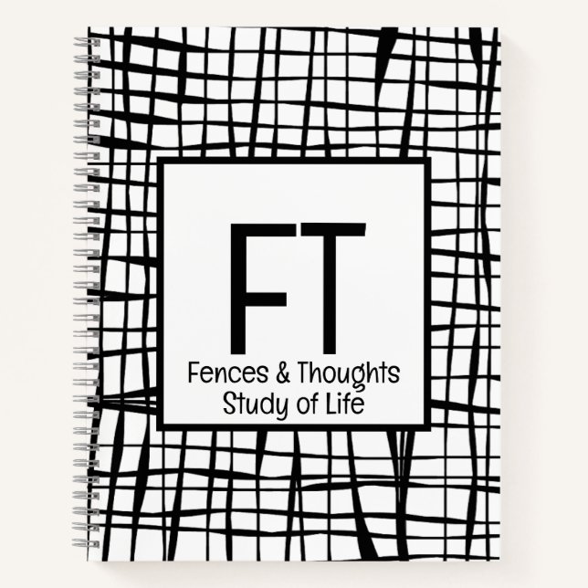 Cuaderno Elegante y personalizado arte de la línea abstract (Anverso)